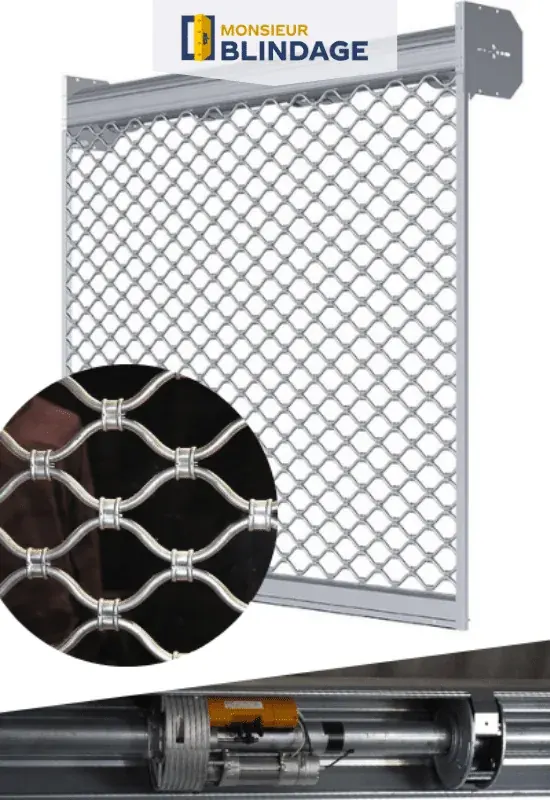 Rideaux métalliques complet grille Cobra