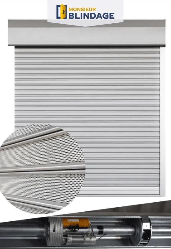 Rideaux métalliques complet microperforé