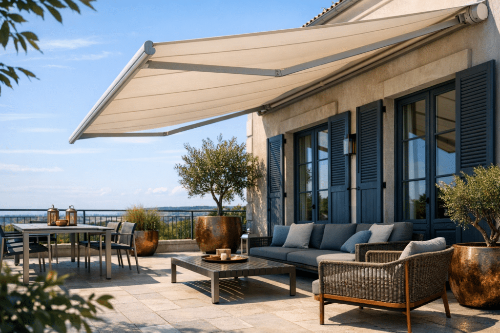 Stores bannes : motorisation, résistance au vent, entretien