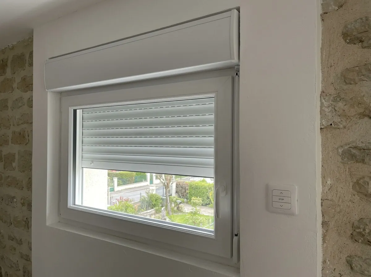 Motorisation de volets roulants existants sur une maison en meulière rénovée