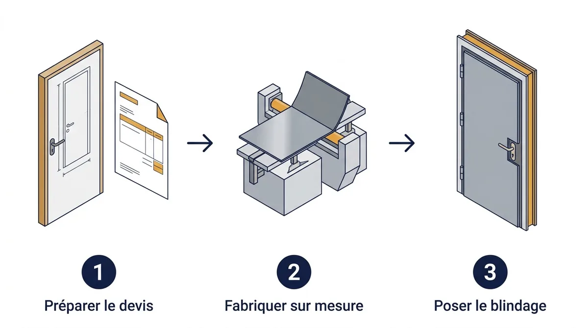 Blindage de porte à Gennevilliers : du devis à la fabrication sur mesure et à la pose