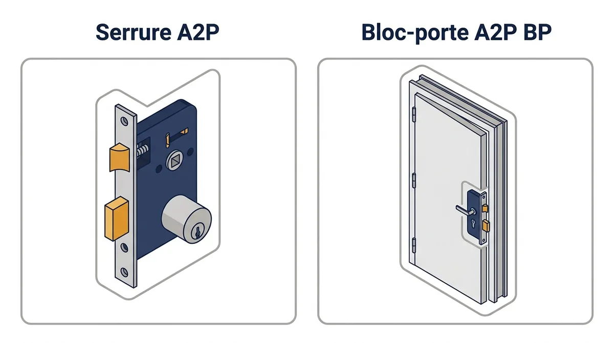 Certification A2P à Le Chesnay-Rocquencourt : distinction entre serrure et bloc-porte complet