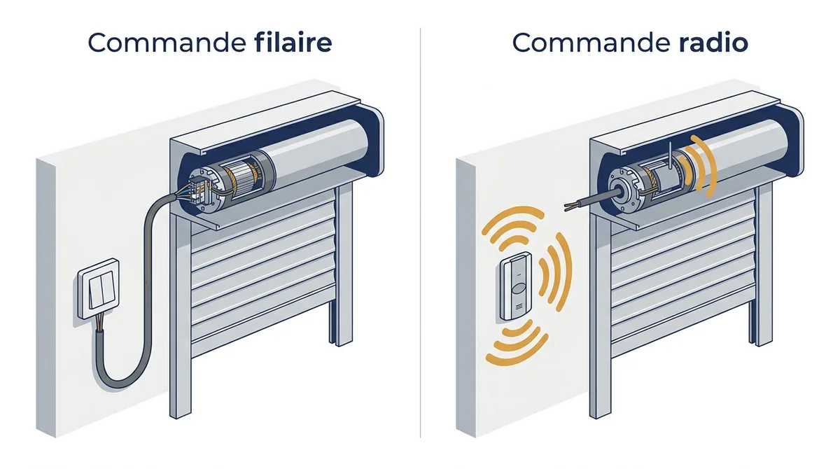 Commande de volet roulant à Bondy : comparaison du pilotage filaire et du pilotage radio
