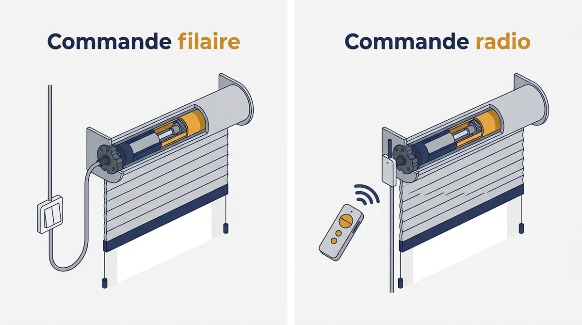 Commande de volet roulant à Brétigny-sur-Orge : comparaison des solutions filaire et radio
