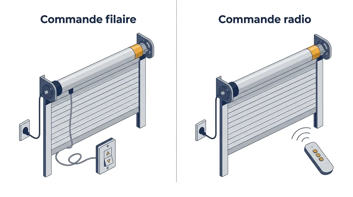 Commande de volet roulant à Champs-sur-Marne : comparaison entre liaison filaire et liaison radio