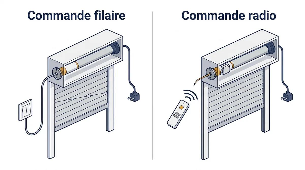 Commande de volet roulant à Franconville : comparaison des liaisons filaire et radio