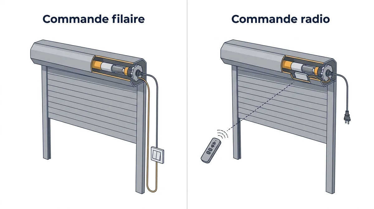 Commande de volet roulant à Joinville-le-Pont : comparaison des liaisons filaire et radio