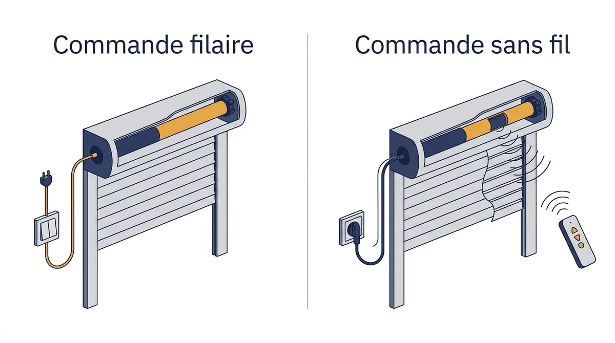 Commande de volet roulant à Le Pecq : comparaison des solutions filaire et sans fil
