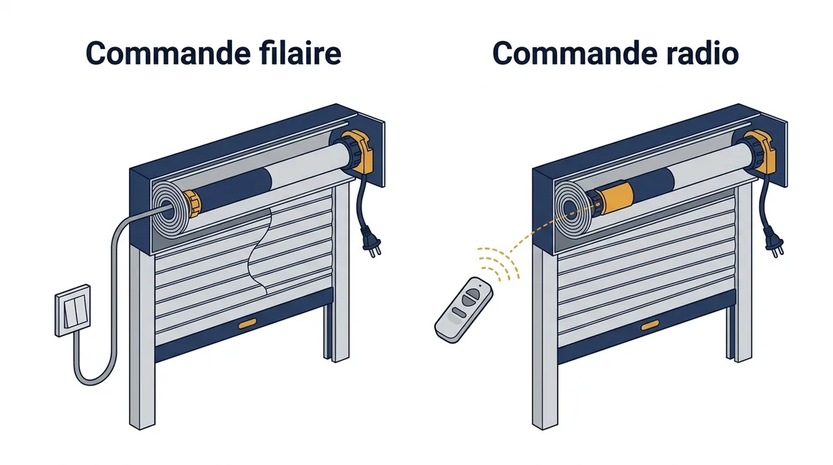 Commande de volet roulant à Saint-Brice-sous-Forêt : comparaison filaire et radio