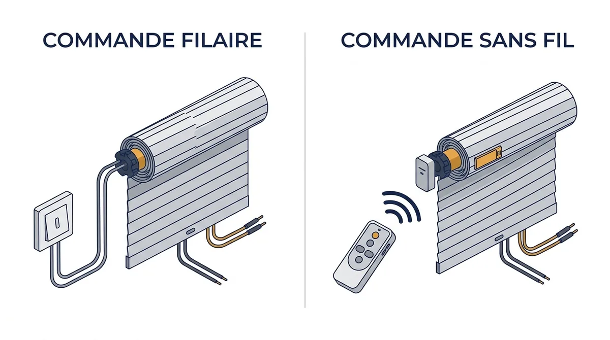 Commande de volet roulant à Saint-Denis : comparatif des commandes filaire et sans fil