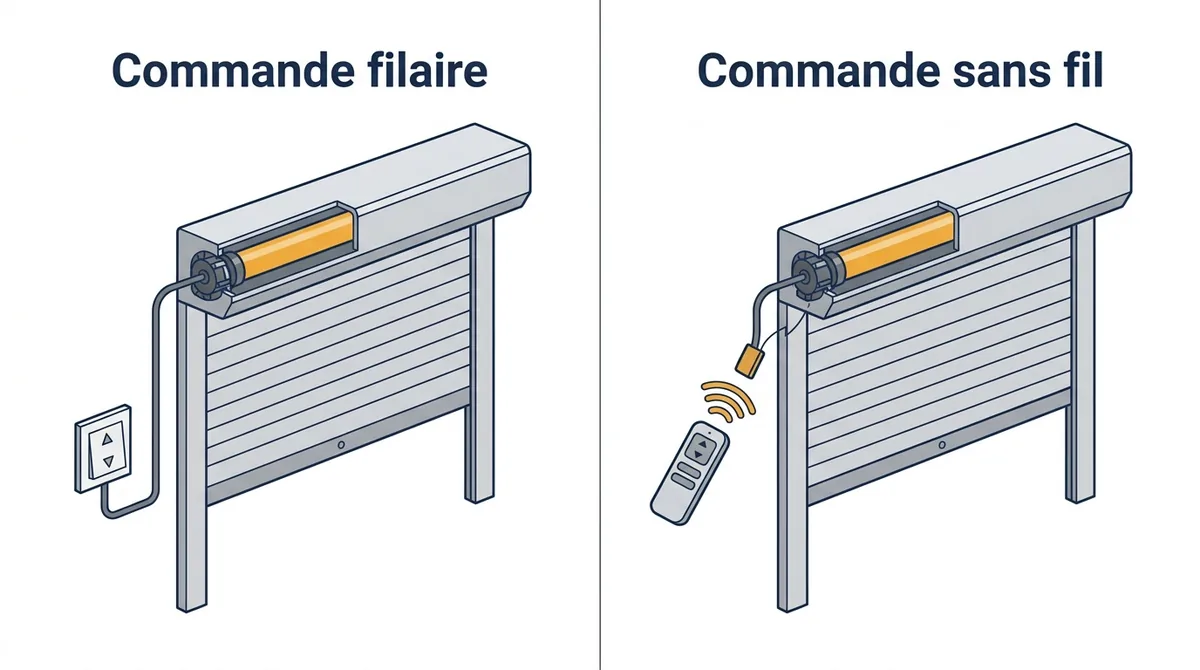 Commande de volet roulant à Saint-Leu-la-Forêt : comparaison filaire et sans fil