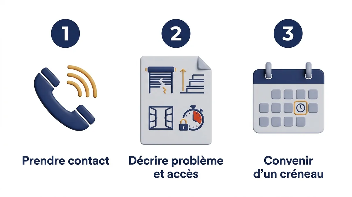 Demande d’intervention à Louveciennes : prise de contact, description du problème et choix du créneau