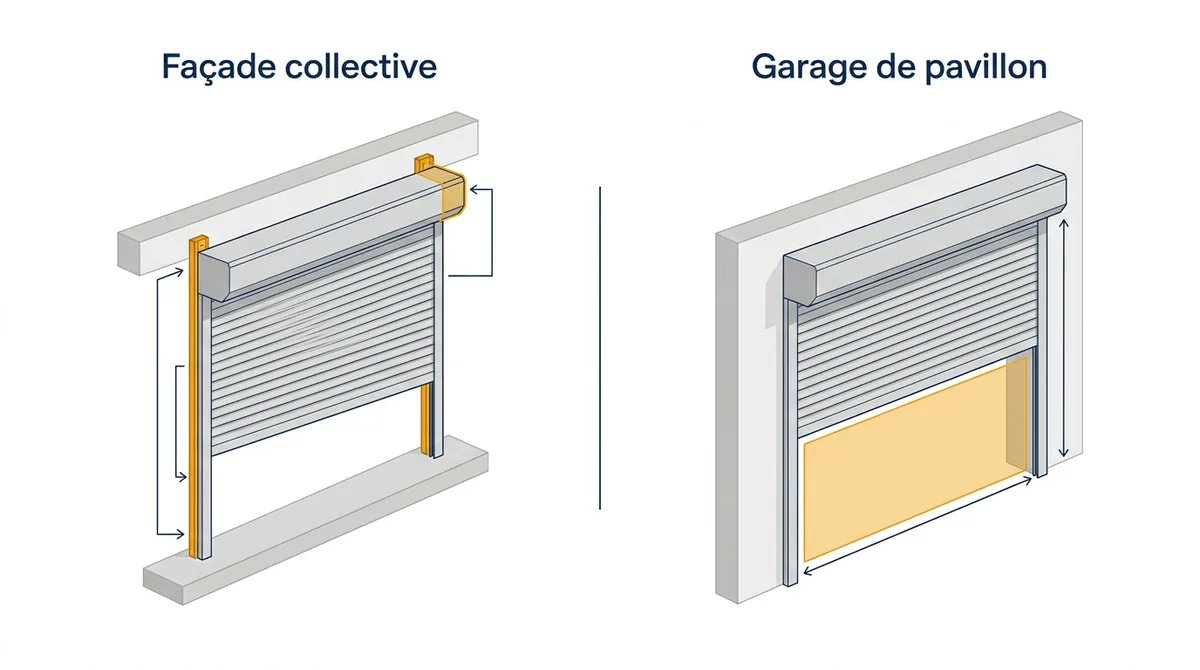 Fermeture à Villeparisis : points à examiner en façade collective et pour un garage de pavillon