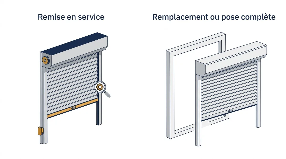 Intervention à Nandy : distinction entre remise en service et remplacement ou pose complète