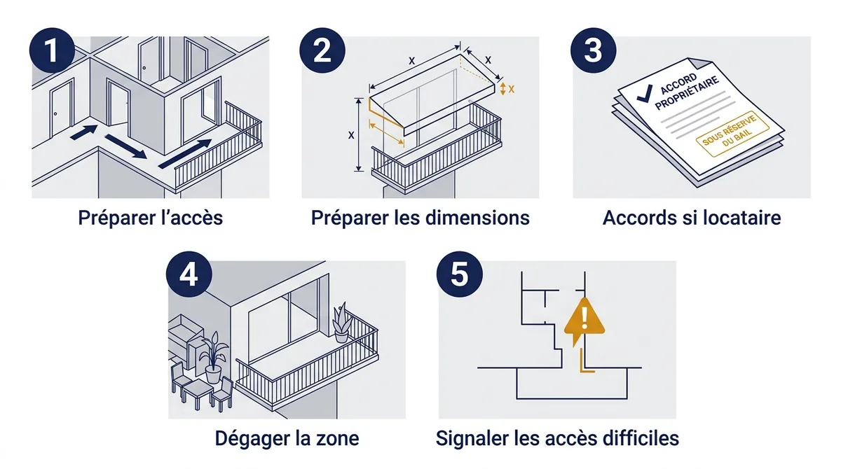 Intervention à Torcy : préparatifs d’accès, de dimensions et d’autorisation avant la venue des poseurs
