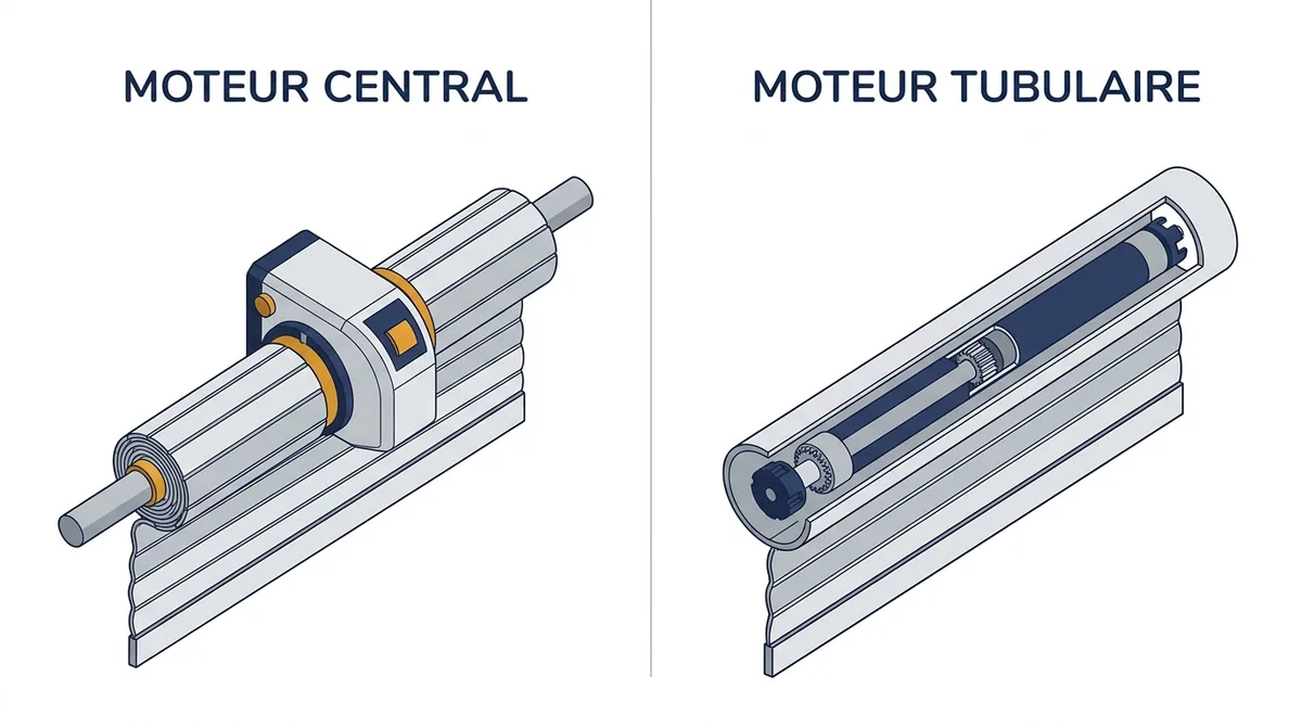 Motorisation à Noisy-le-Roi : moteur central au milieu de l’axe ou moteur tubulaire dans le tube