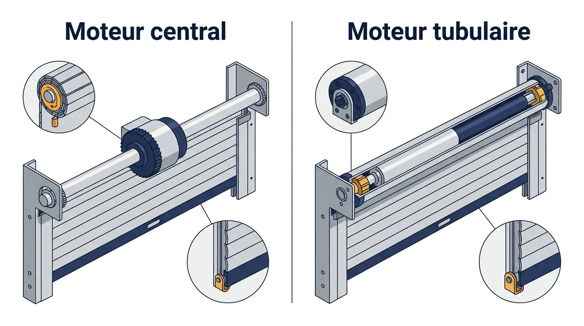 Motorisation à Saint-Pierre-du-Perray : comparaison du moteur central et du moteur tubulaire
