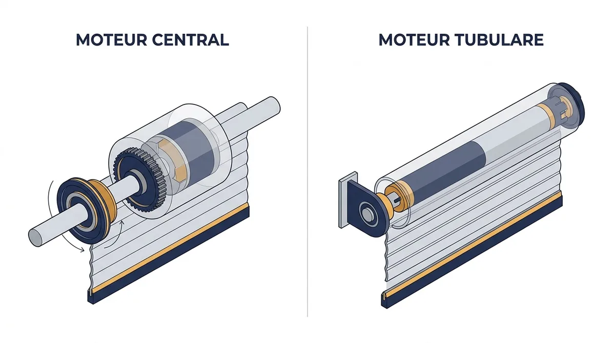 Motorisation à Saint-Thibault-des-Vignes : comparaison du moteur central et du moteur tubulaire