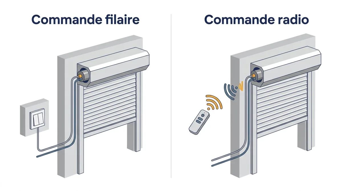 Motorisation de volet roulant à Rungis : comparaison des commandes filaire et radio