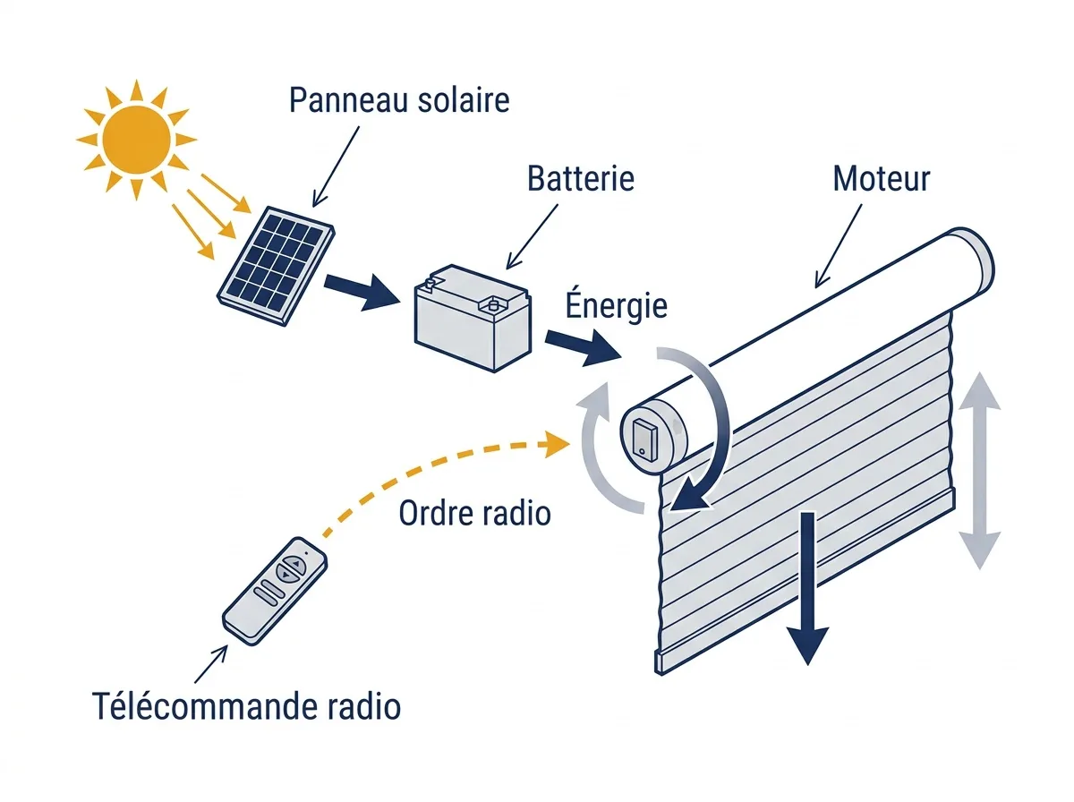 Motorisation solaire à Ormesson-sur-Marne : du panneau à la batterie, puis au moteur