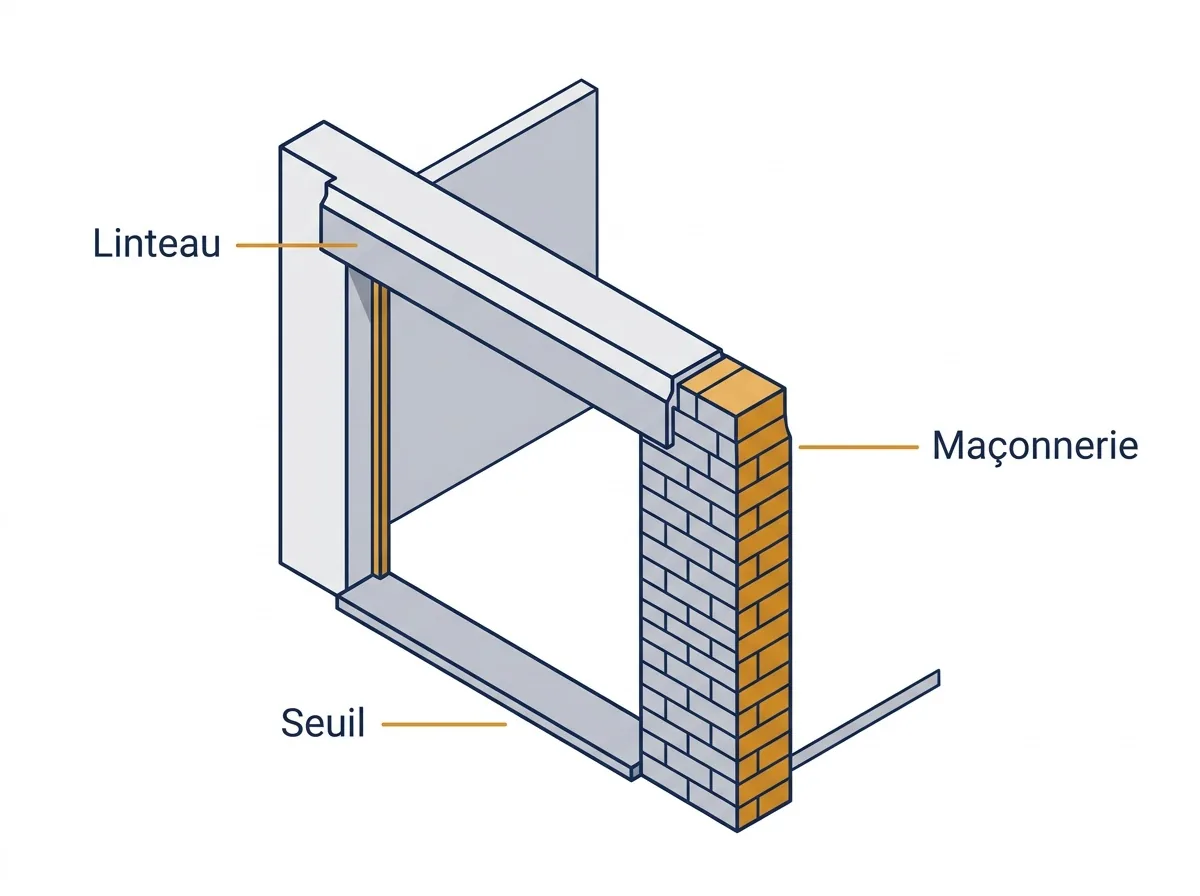 Ouverture de garage à Étampes : repérage du linteau, de la maçonnerie et du seuil
