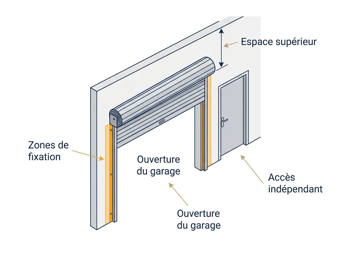 Ouverture de garage à Herblay-sur-Seine : espace supérieur, fixations et accès indépendant à vérifier