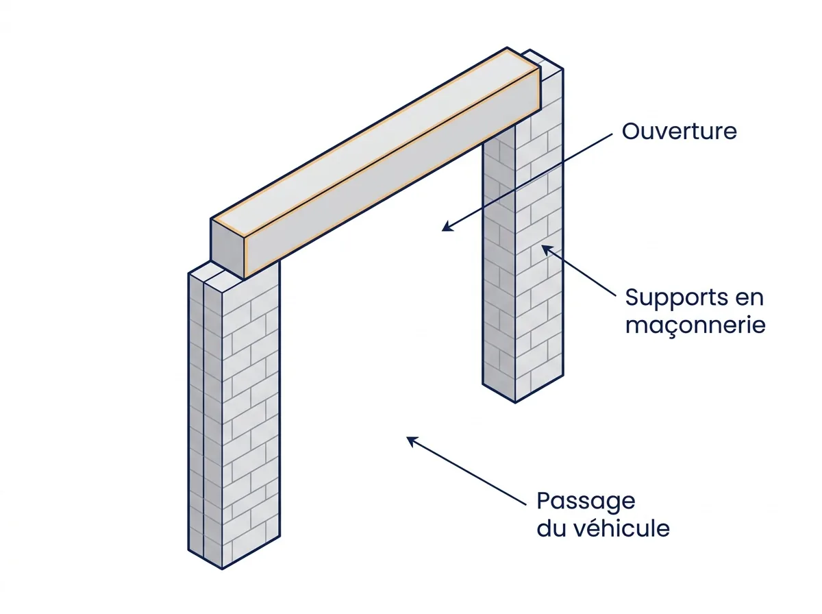 Ouverture de garage à Juziers : repérage du passage et des supports en maçonnerie à examiner