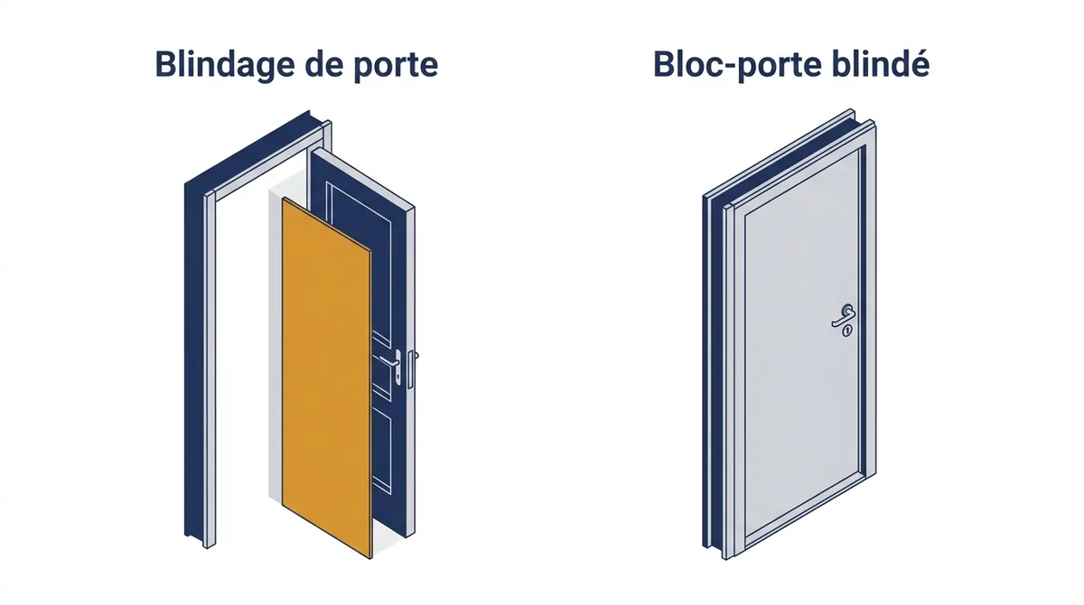 Porte à Bois-Colombes : comparaison du blindage de l’existant et du remplacement par un bloc-porte