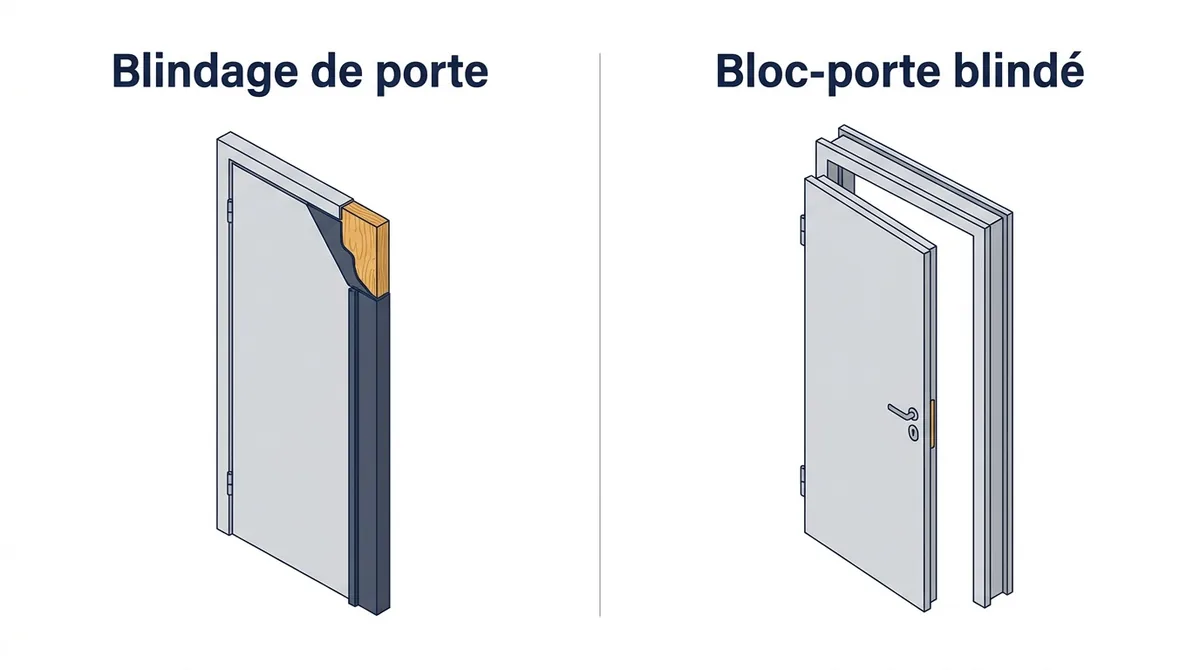 Porte à Fontenay-le-Fleury : comparaison entre renforcement du vantail et remplacement avec le bâti