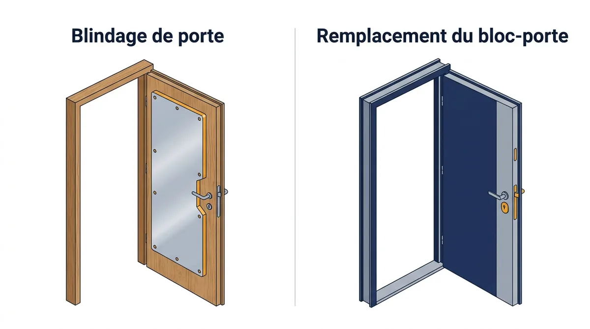 Porte à Goussainville : comparaison entre renforcement de l’existant et remplacement du bloc-porte