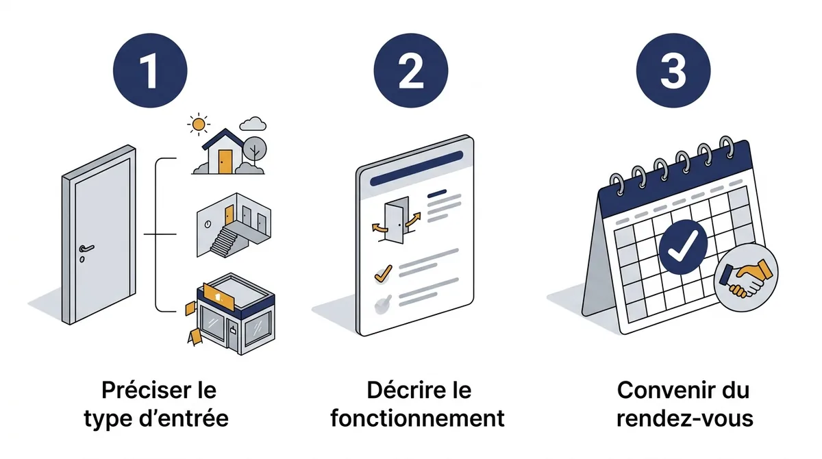 Porte à Le Perray-en-Yvelines : étapes pour préparer l’échange et convenir du rendez-vous