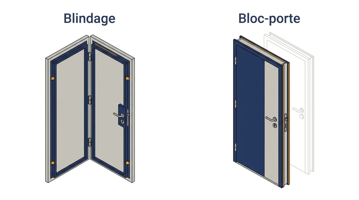 Porte à Les Clayes-sous-Bois : comparaison du blindage et du remplacement complet par un bloc-porte