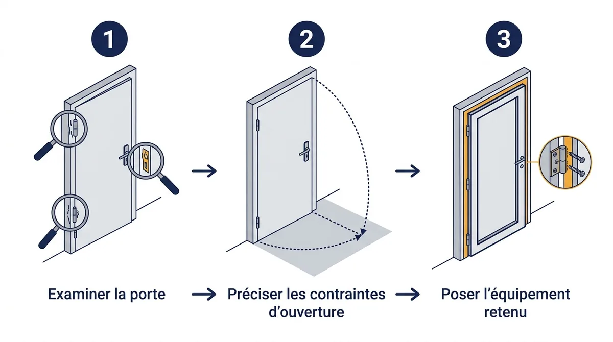 Porte à Les Essarts-le-Roi : étapes de l’examen initial, des contraintes d’ouverture et de la pose