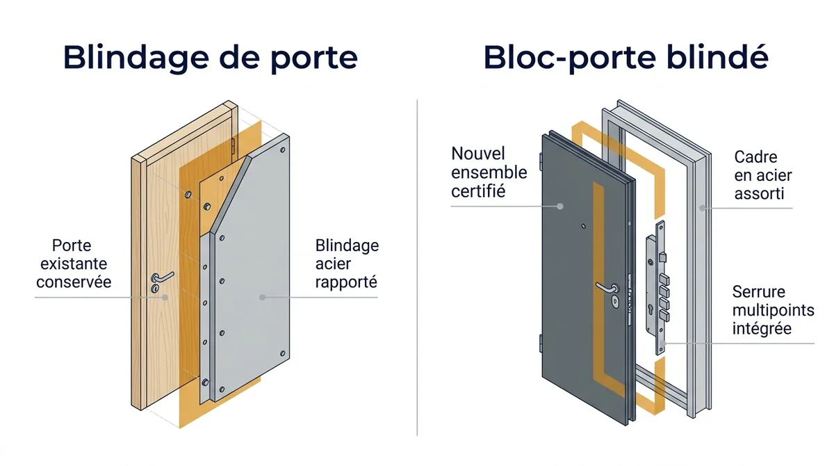 Porte à Maisons-Laffitte : blindage de la porte existante ou remplacement du bloc-porte