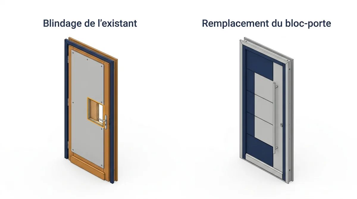 Porte à Neuilly-sur-Marne : blindage de l’existant ou remplacement du bloc-porte