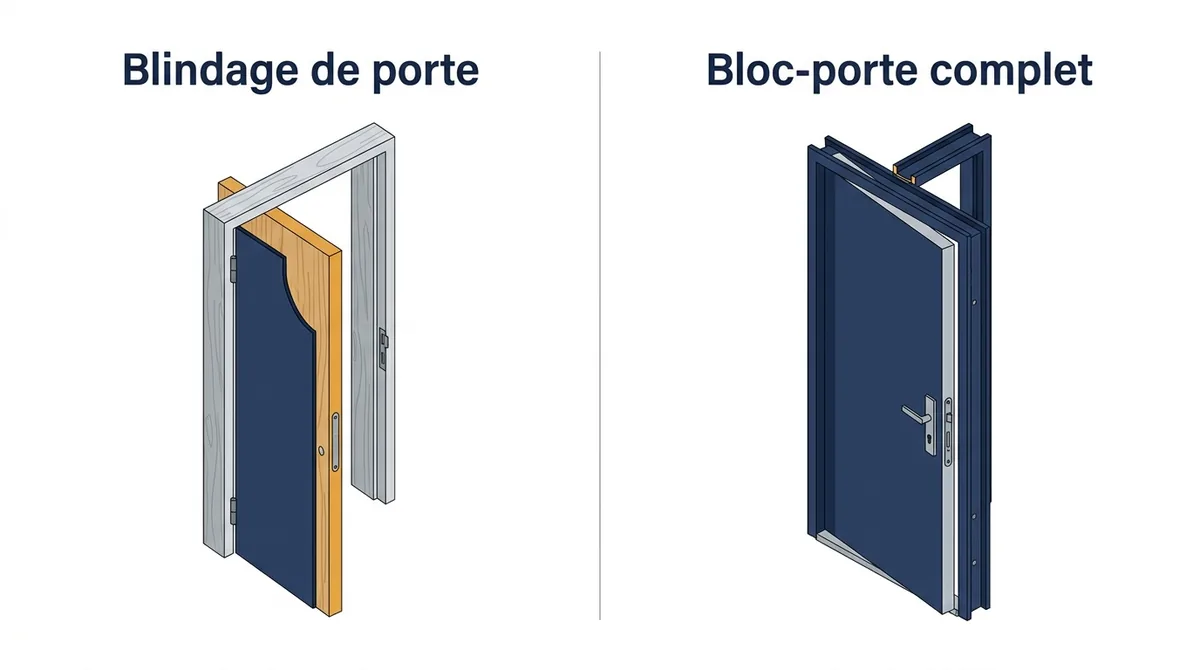 Porte à Sannois : blindage du vantail existant ou remplacement complet du bloc-porte
