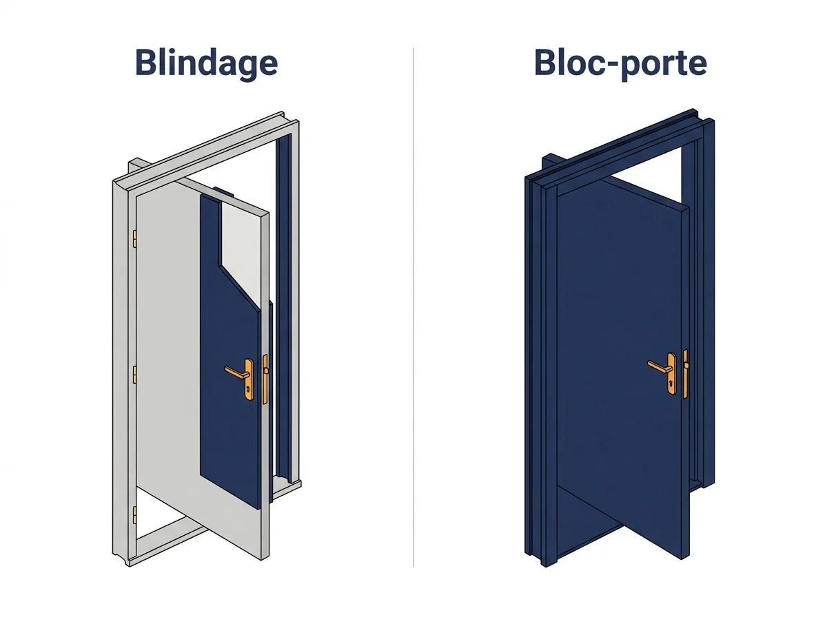 Porte à Viroflay : comparaison entre renforcement du vantail existant et remplacement du bloc-porte