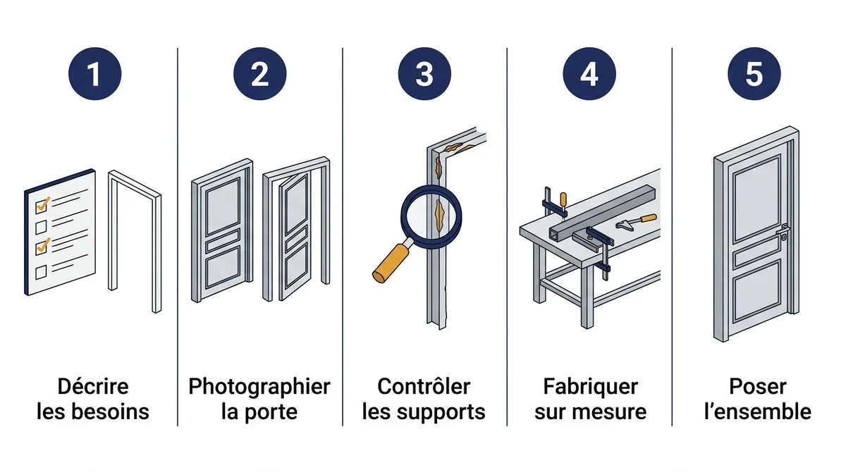 Porte blindée à Gagny : étapes du projet, du recueil des besoins à la fabrication et à la pose