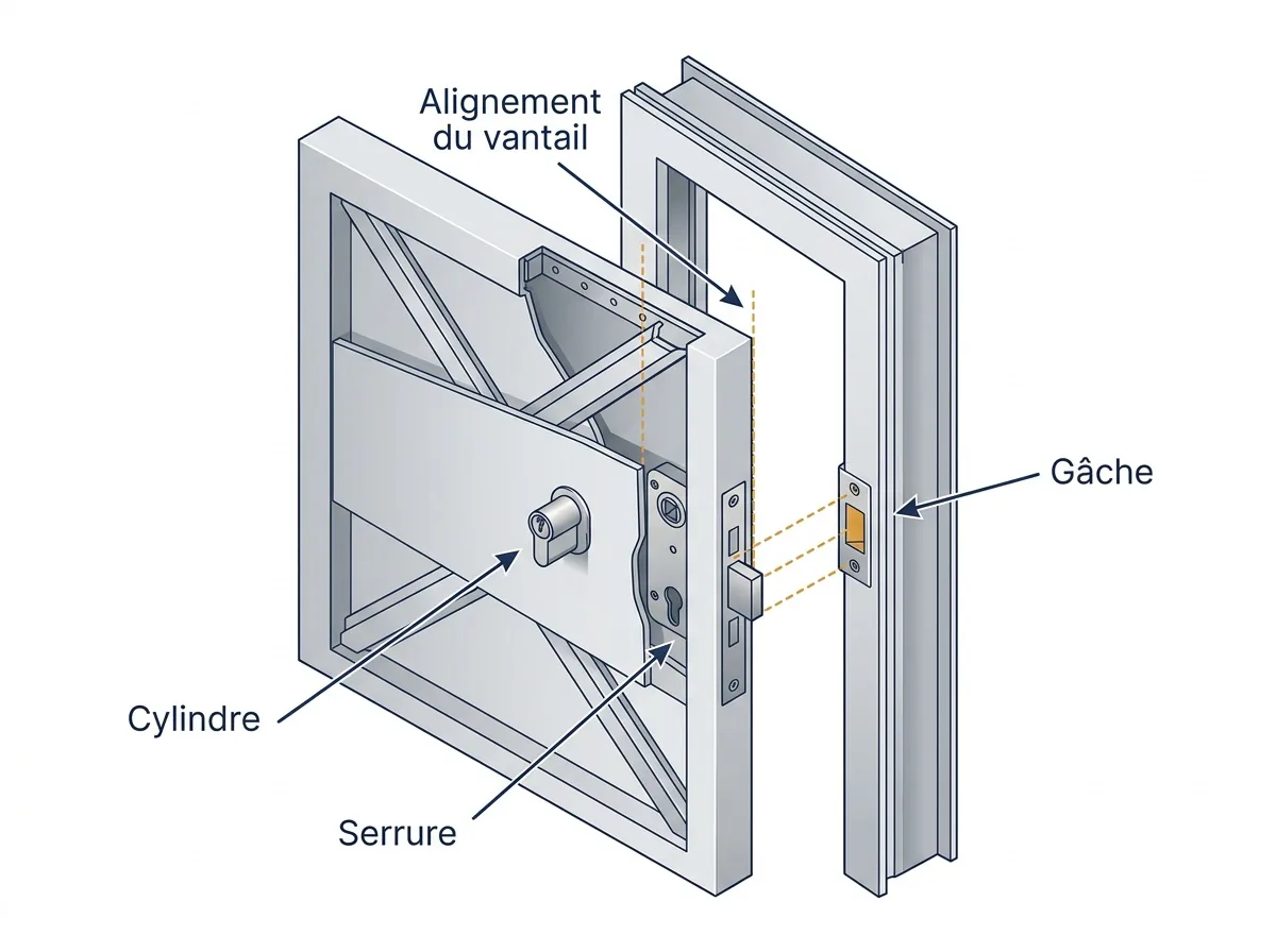 Porte blindée à Le Port-Marly : points de contrôle de l’alignement, du cylindre et de la serrure