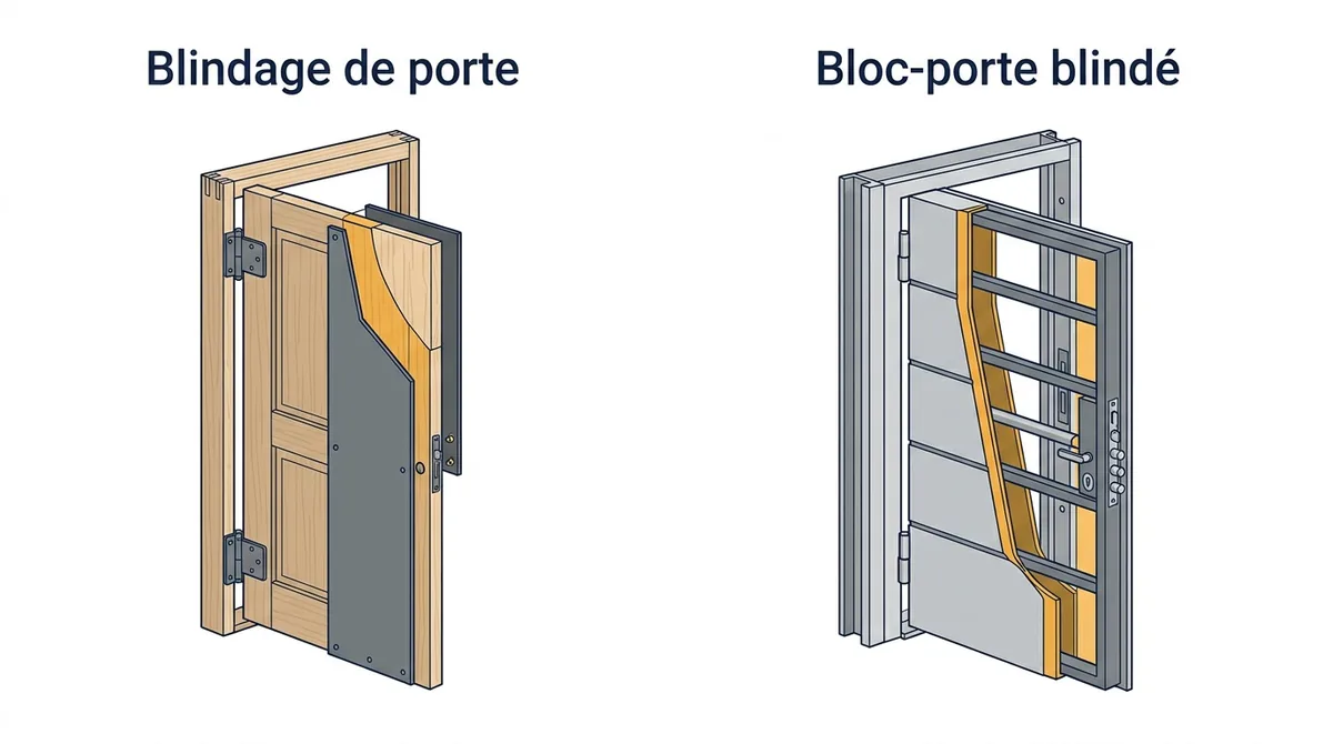 Porte blindée à Paris 6e : blindage de l’ouvrant conservé ou remplacement par un bloc-porte