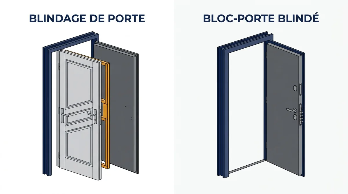 Porte blindée à Pontoise : comparaison entre renforcement de la porte existante et bloc-porte complet