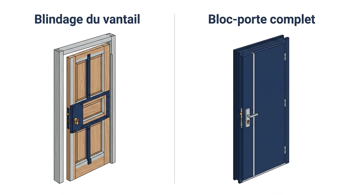 Porte blindée à Saint-Ouen-l'Aumône : blindage du vantail ou remplacement du bloc-porte