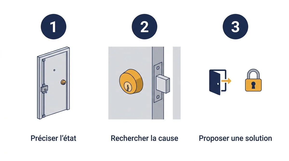 Porte bloquée à Paris 3e : étapes du diagnostic avant une proposition d’ouverture ou de remplacement