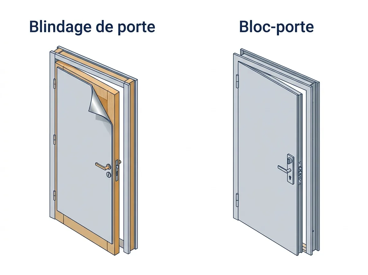 Porte d’entrée à Limay : blindage de la porte existante ou remplacement par un bloc-porte