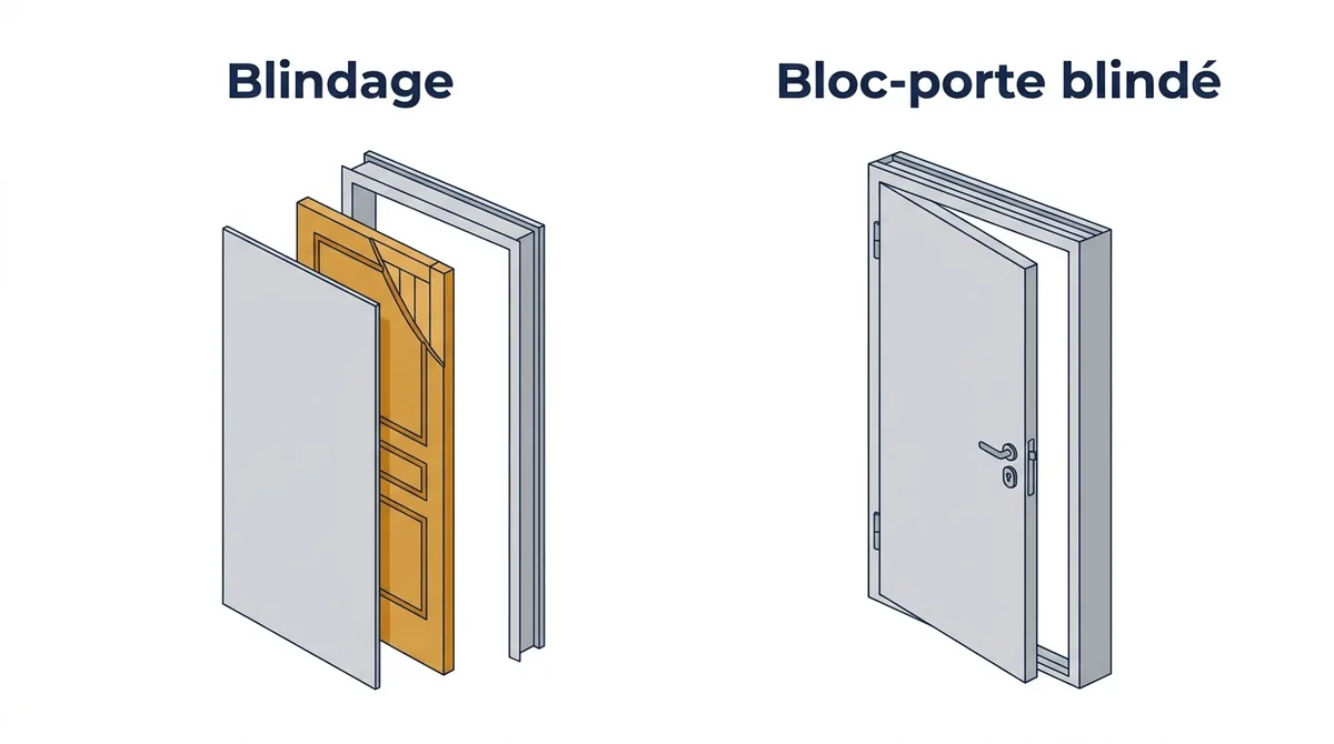 Porte d’entrée à Moissy-Cramayel : comparaison entre blindage et remplacement du bloc-porte