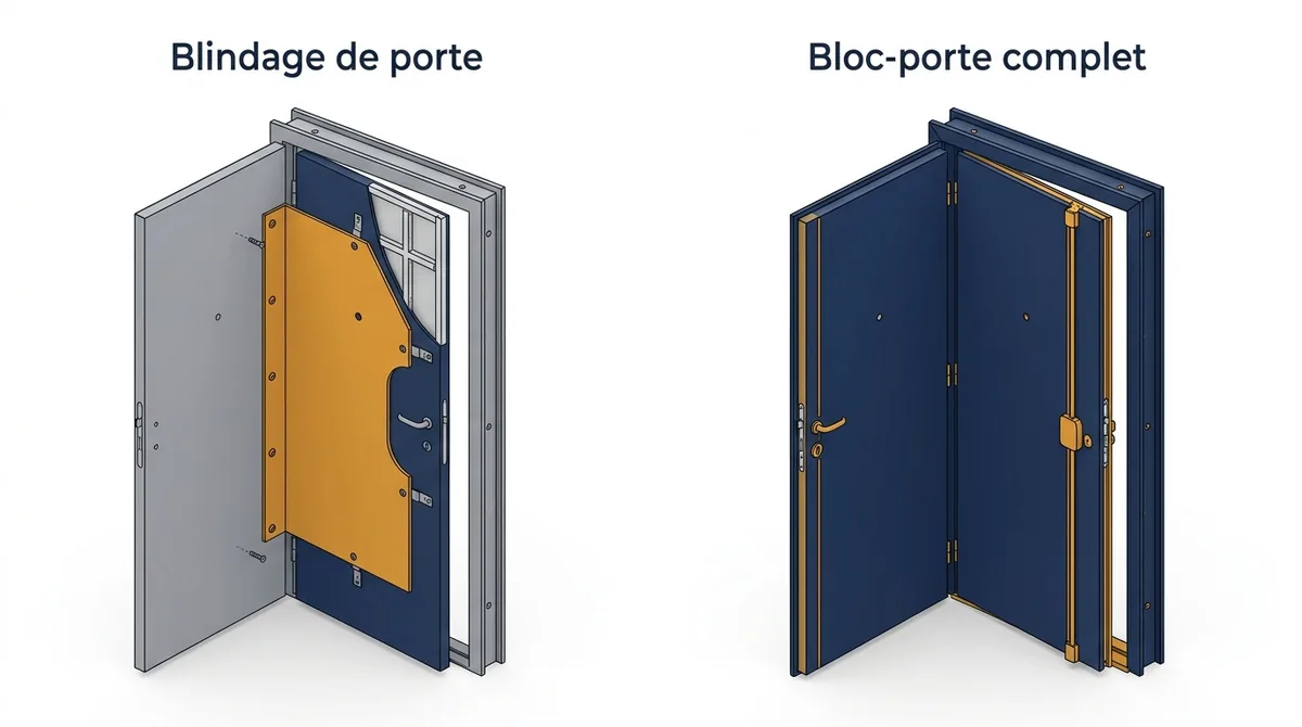 Porte d’entrée à Paris 13e : blindage de la porte conservée ou remplacement du bloc-porte