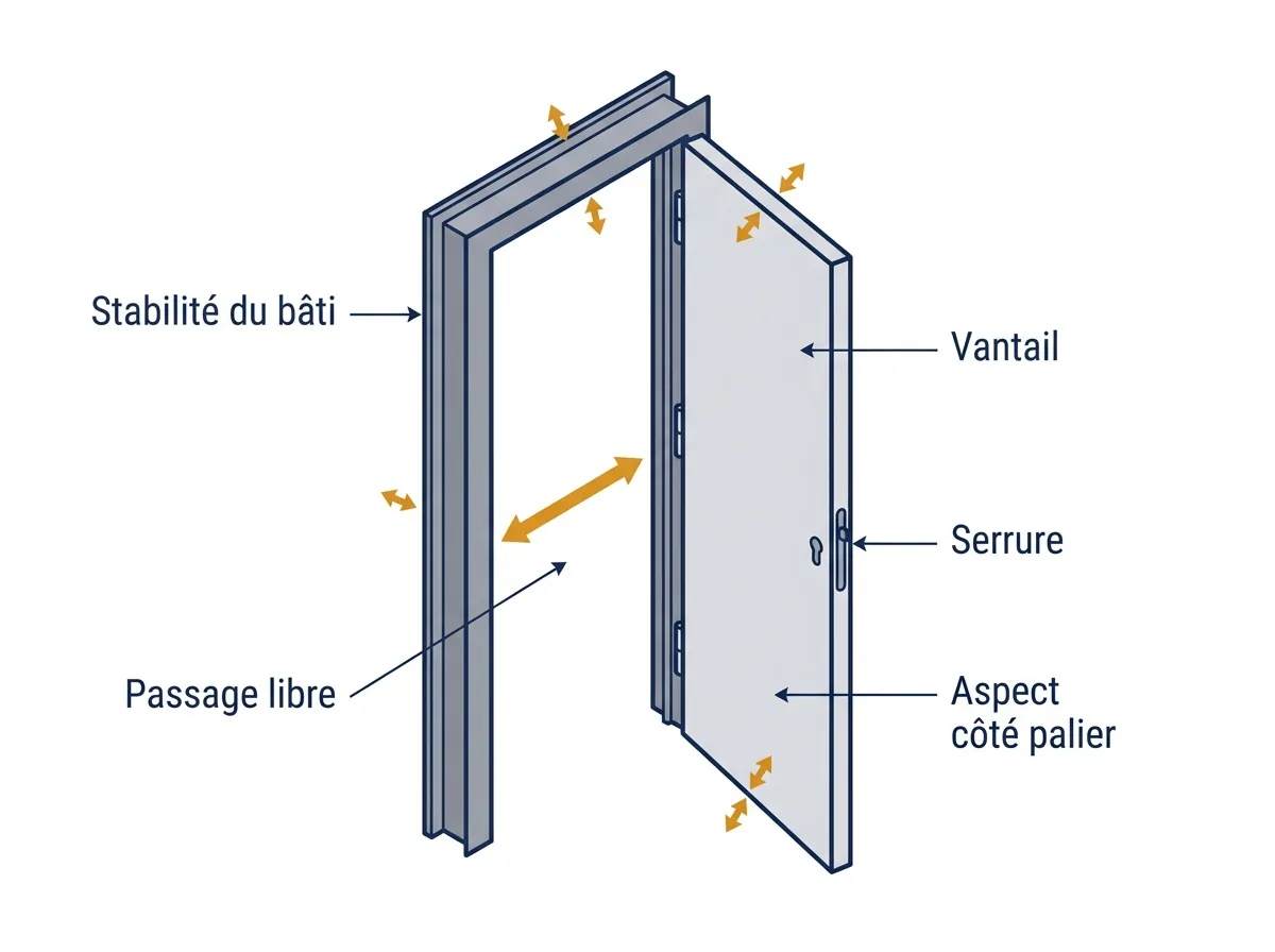 Porte palière à Guyancourt : contrôles du bâti, de la serrure, du passage et de l’aspect côté palier