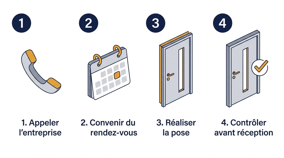 Pose de porte à Sainte-Geneviève-des-Bois : de l’appel au contrôle avant réception