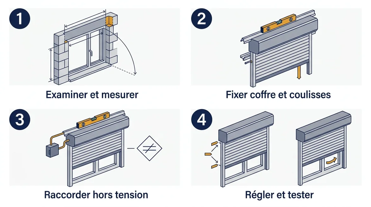 Pose d’un volet roulant dans les Hauts-de-Seine : examen, fixation, raccordement et essais.