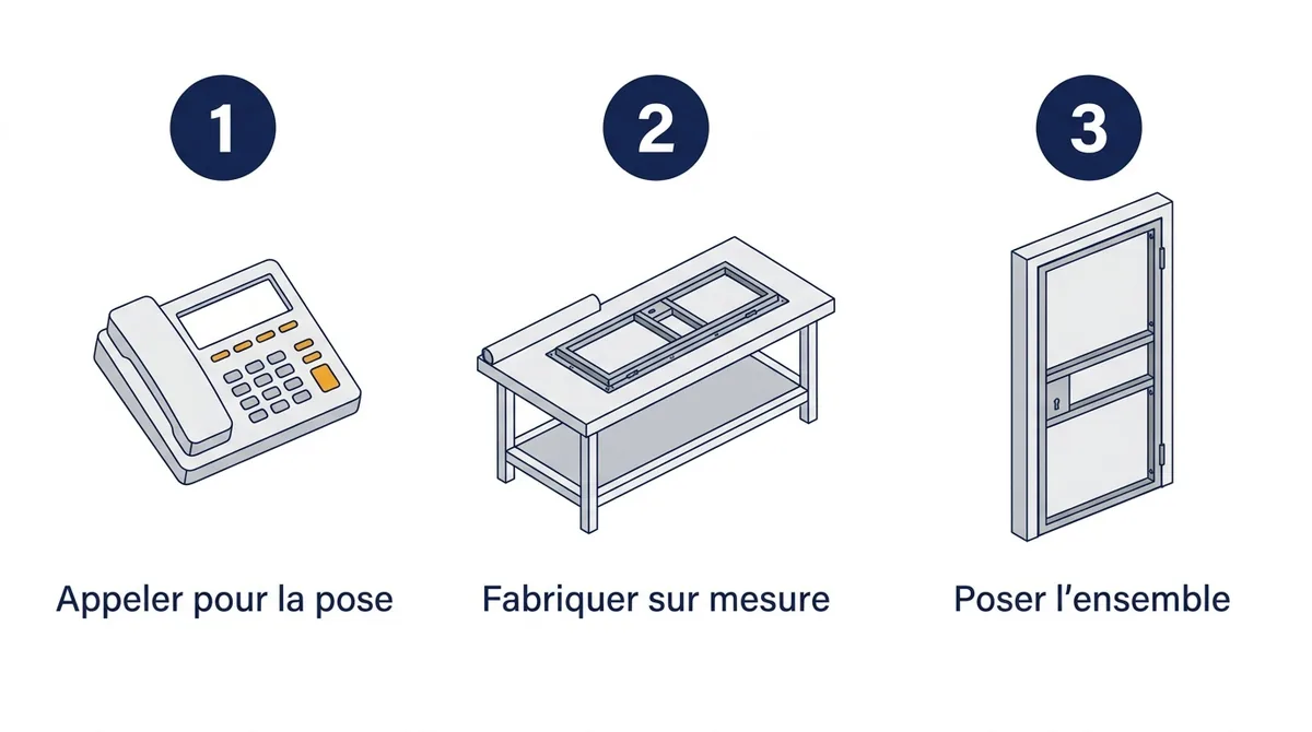 Pose sur mesure à Plaisir : appel, fabrication en atelier et installation de l’ensemble
